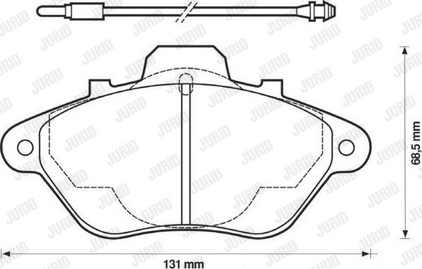 Jurid 571369J - Тормозные колодки, дисковые, комплект autospares.lv