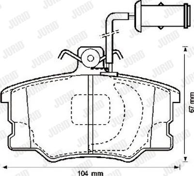 Jurid 571364J - Тормозные колодки, дисковые, комплект autospares.lv