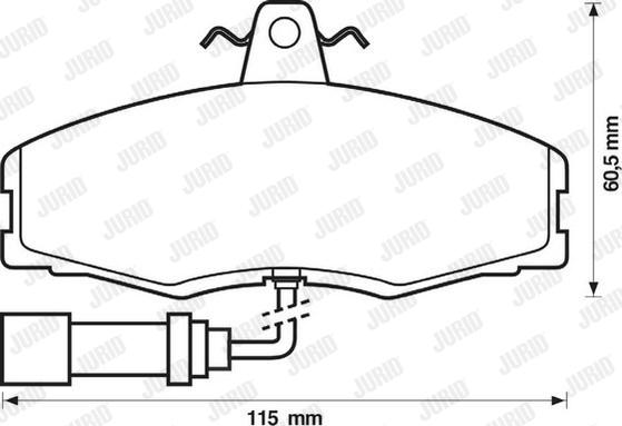 Jurid 571308J - Тормозные колодки, дисковые, комплект autospares.lv