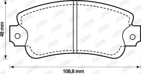 Jurid 571307J - Тормозные колодки, дисковые, комплект autospares.lv