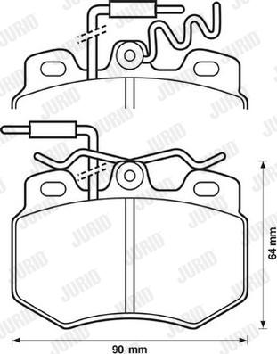 Jurid 571319D - Тормозные колодки, дисковые, комплект autospares.lv