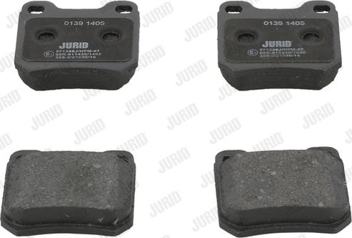 Jurid 571389J - Тормозные колодки, дисковые, комплект autospares.lv
