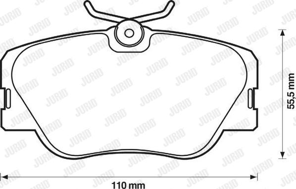 Jurid 571382D - Тормозные колодки, дисковые, комплект autospares.lv