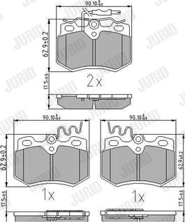 Jurid 571320J - Тормозные колодки, дисковые, комплект autospares.lv