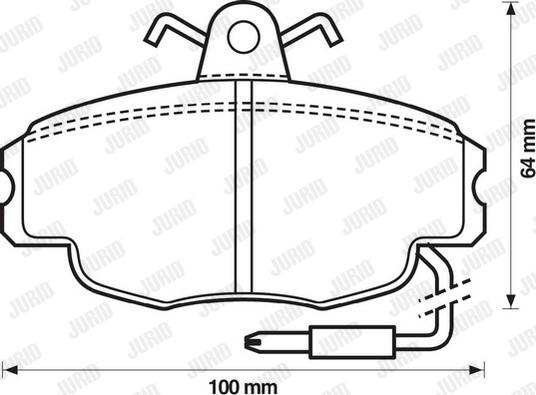 Jurid 571327J - Тормозные колодки, дисковые, комплект autospares.lv