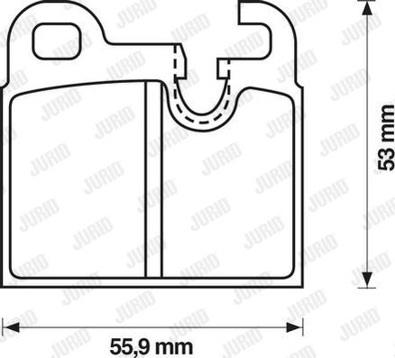 Jurid 571374J - Тормозные колодки, дисковые, комплект autospares.lv