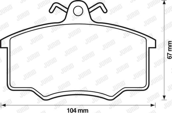 Jurid 571375D - Тормозные колодки, дисковые, комплект autospares.lv