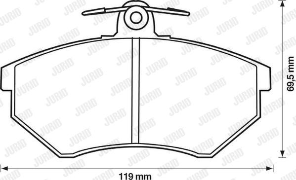 Jurid 571376D - Тормозные колодки, дисковые, комплект autospares.lv