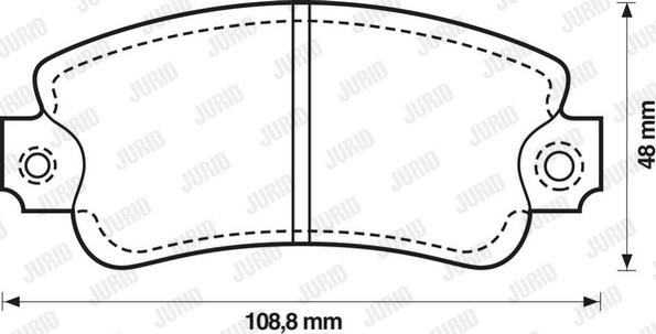 Jurid 571297D - Тормозные колодки, дисковые, комплект autospares.lv