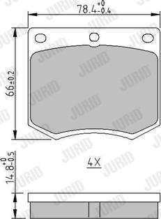 Jurid 571247J - Тормозные колодки, дисковые, комплект autospares.lv