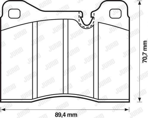 Jurid 571260J - Тормозные колодки, дисковые, комплект autospares.lv