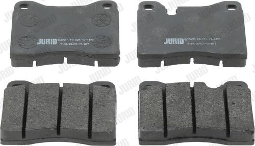 Jurid 571260J - Тормозные колодки, дисковые, комплект autospares.lv