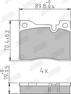 Jurid 571261J - Тормозные колодки, дисковые, комплект autospares.lv