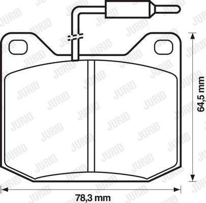 Jurid 571206J - Тормозные колодки, дисковые, комплект autospares.lv