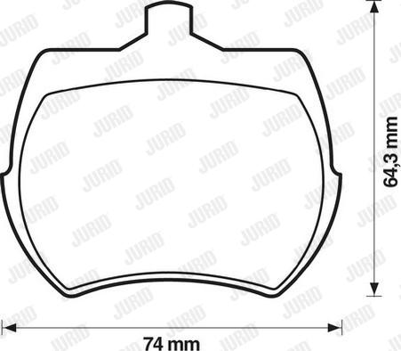 Jurid 571212D - Тормозные колодки, дисковые, комплект autospares.lv