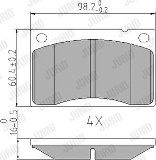 Jurid 571234J - Тормозные колодки, дисковые, комплект autospares.lv