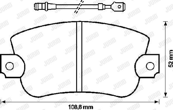 Jurid 571223J - Тормозные колодки, дисковые, комплект autospares.lv