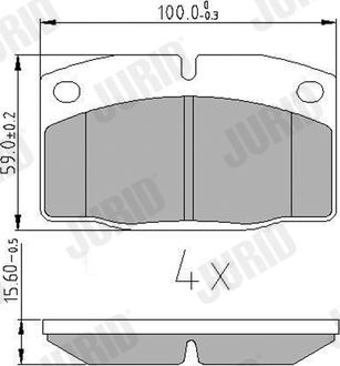 Jurid 571276J - Тормозные колодки, дисковые, комплект autospares.lv