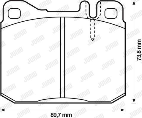 Jurid 571278D - Тормозные колодки, дисковые, комплект autospares.lv