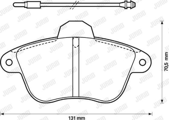 Jurid 571741J - Тормозные колодки, дисковые, комплект autospares.lv