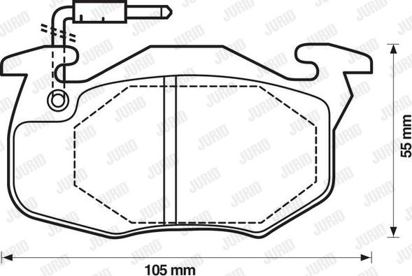 Jurid 571743D - Тормозные колодки, дисковые, комплект autospares.lv