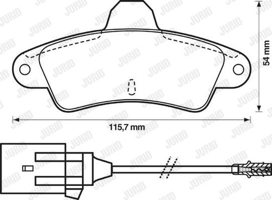 Jurid 571755D - Тормозные колодки, дисковые, комплект autospares.lv