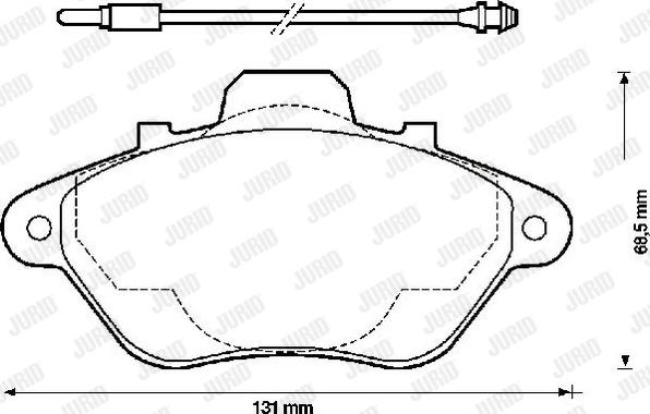 Jurid 571752J - Тормозные колодки, дисковые, комплект autospares.lv