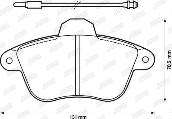 Jurid 571733J - Тормозные колодки, дисковые, комплект autospares.lv