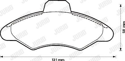 Jurid 571726D - Тормозные колодки, дисковые, комплект autospares.lv