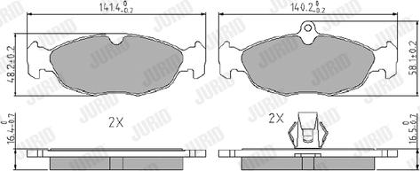 Jurid 573940J - Тормозные колодки, дисковые, комплект autospares.lv