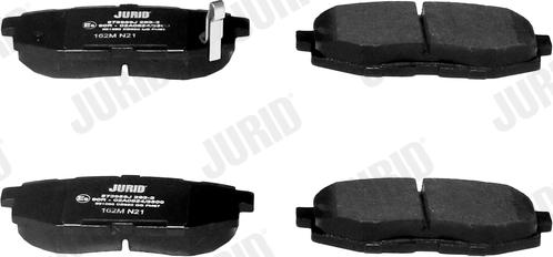 Jurid 573959J - Тормозные колодки, дисковые, комплект autospares.lv