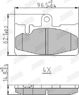 Jurid 573954J - Тормозные колодки, дисковые, комплект autospares.lv