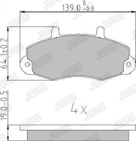 Jurid 573950J - Тормозные колодки, дисковые, комплект autospares.lv