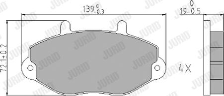 Jurid 573951J - Тормозные колодки, дисковые, комплект autospares.lv