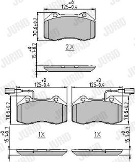 Jurid 573957J - Тормозные колодки, дисковые, комплект autospares.lv