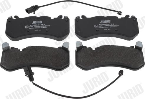 Jurid 573969J - Тормозные колодки, дисковые, комплект autospares.lv