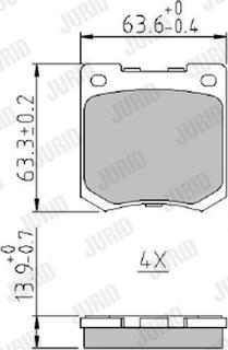 Jurid 573961J - Тормозные колодки, дисковые, комплект autospares.lv