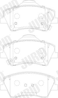 Jurid 573911J - Тормозные колодки, дисковые, комплект autospares.lv