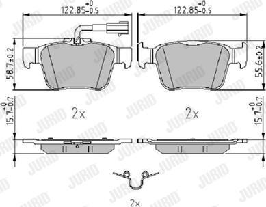 Jurid 573978J - Тормозные колодки, дисковые, комплект autospares.lv