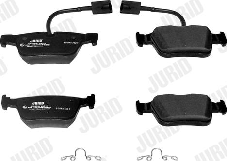 Jurid 573978J - Тормозные колодки, дисковые, комплект autospares.lv