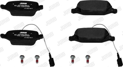 Jurid 573400J - Тормозные колодки, дисковые, комплект autospares.lv