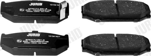 Jurid 573417J - Тормозные колодки, дисковые, комплект autospares.lv