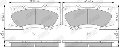 Jurid 573435J - Тормозные колодки, дисковые, комплект autospares.lv