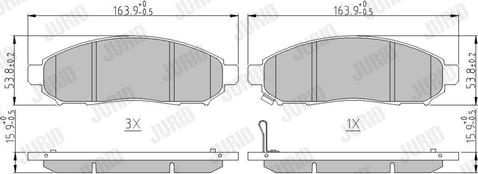 Jurid 573431J - Тормозные колодки, дисковые, комплект autospares.lv