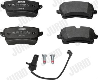 Jurid 573428J - Тормозные колодки, дисковые, комплект autospares.lv