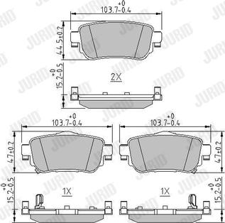 Jurid 573658J - Тормозные колодки, дисковые, комплект autospares.lv