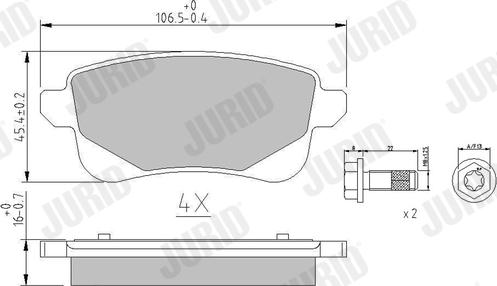 FTE 9005364 - Тормозные колодки, дисковые, комплект autospares.lv