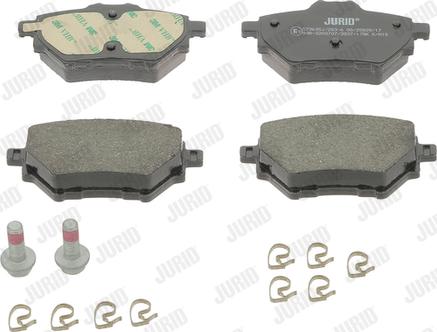 Jurid 573605J - Тормозные колодки, дисковые, комплект autospares.lv