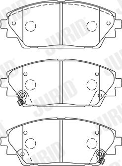 Jurid 573611J - Тормозные колодки, дисковые, комплект autospares.lv