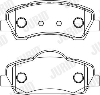 Jurid 573630J - Тормозные колодки, дисковые, комплект autospares.lv